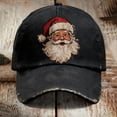 thumbnail image 5 of Yuanlong Unisex Christmas Baseball Cap Santa Printed All-Season Cap Vintage Washed Outdoor Sports Headwear, 5 of 5