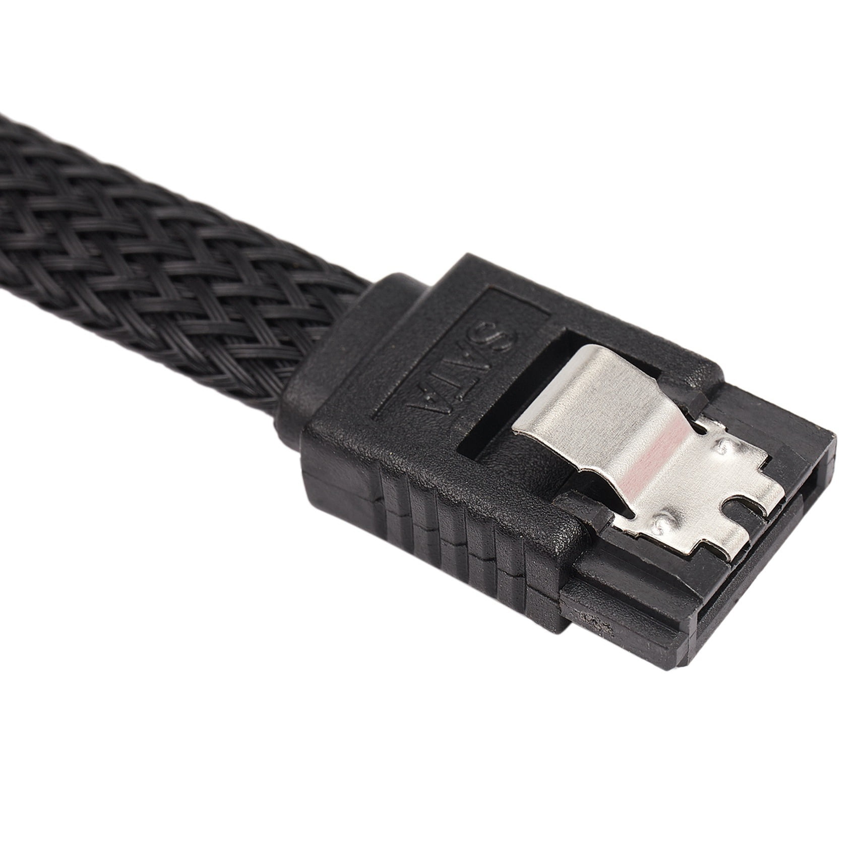 20X 50CM SATA 3.0 III SATA3 7Pin Data Cable 6Gb/S SSD Cables HDD Cord with Nylon Sleeved Premium Version(Black)