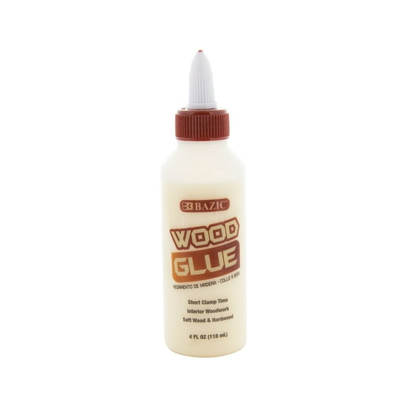 BAZIC Wood Glue 4Oz (118 mL), Natural Super Strong Bond Adhesive, 1-Pack