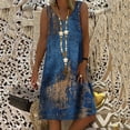 thumbnail image 1 of LOVZFMLL Robes Femmes Décontractées Imprimées Robe Débardeur Plage Col en V Poche Sans Manches Robes de Costume, 1 of 5
