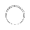 thumbnail image 4 of 1 Carat DEW Moissanite Sterling Silver Vertical Row Anniversary Band, 4 of 4