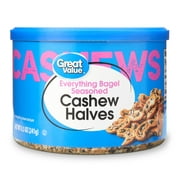 Great Value Everything Seasoned Cashew Halves, 8.5 oz