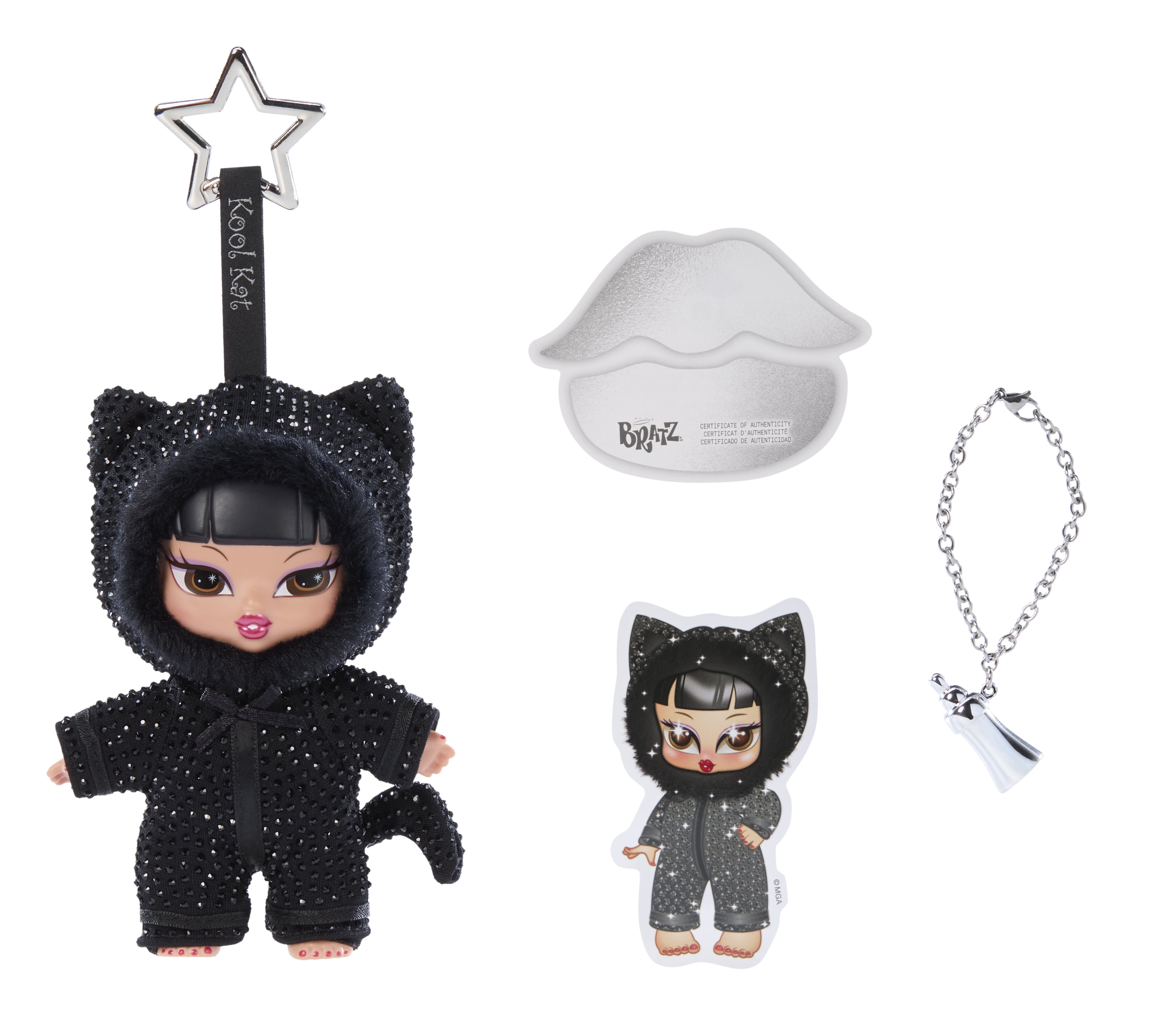 Bratz Bratziez Bling Seriez 25th Anniversary Plush Blind Box with Charm Clip and Accessory, Collectible Characters