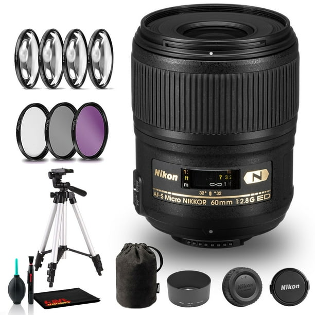 Nikon AF-S Micro NIKKOR 60mm f/2.8G ED Lens with Filters and More