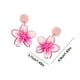 thumbnail image 3 of Pendientes de flores rosas, lindos pendientes de flores para mujer, auriculares Bluetooth para niña, 3 of 7