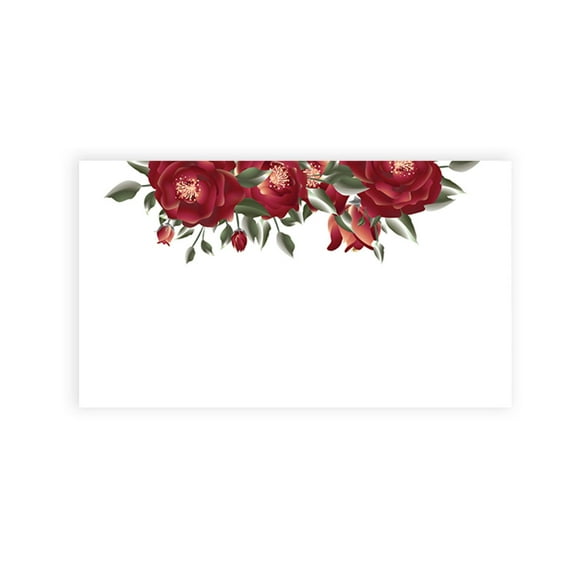 Koyal Wholesale Burgundy Roses Place Cards for Wedding Party Tables, Seating Name Place Cards for Holders, 60 Pack