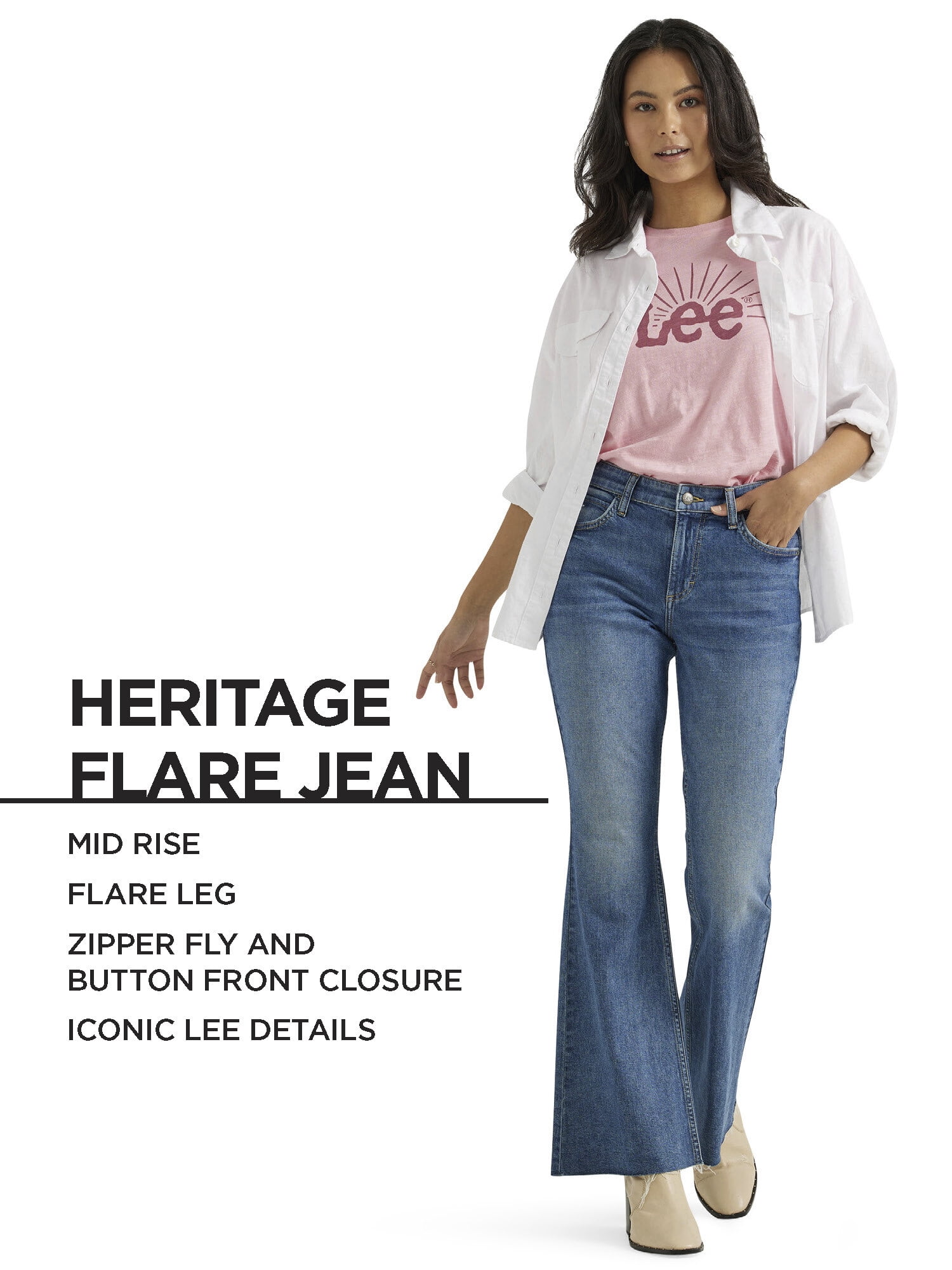 Lee® Women's Heritage Mid Rise Fitted Flare Jean