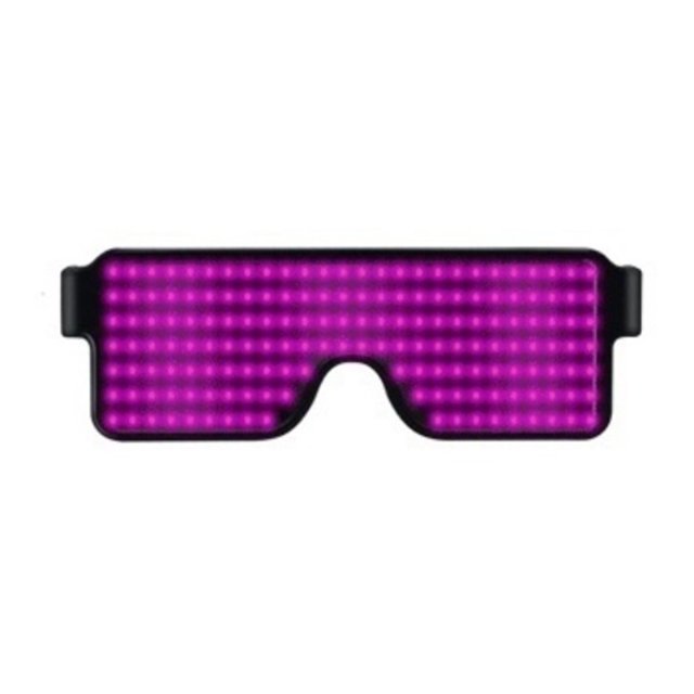Moyic 8 modos Quick Flash USB Led Party USB Charge Gafas luminosas Glow Gafas de sol Navidad Concierto Luz Juguetes Decoraciones de Halloween Kits de decoración para fiestas rosado rojo Moyic JJ22333-05B
