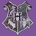 thumbnail image 2 of Girl's Harry Potter Hogwarts House Mascot Crest  Graphic Tee Purple Berry Large, 2 of 4