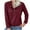 Wine, variant on Diufon Womens Hoodies Tops Casual Solid Color Pullover Tops V Neck Button Long Sleeve Sweatshirts