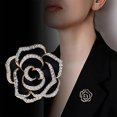 thumbnail image 5 of Broche en forma de rosa para mujer, regalos para el día de la madre, broche de aleación, elegante Broche, Broche elegante con incrustaciones de diamantes de imitación de flor de rosa, Broche accesorio, 5 of 5