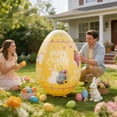 thumbnail image 6 of Giant Inflatable Easter Egg Decoration - Yellow PVC Bunny Pattern Yard Art, Weatherproof Outdoor Lawn Ornament for Garden Patio Party, Reusable Spring Holiday Inflatable Decor for Kids, 6 of 6