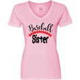 thumbnail image 3 of Inktastic Baseball Sister Women's V-Neck T-Shirt, 3 of 5