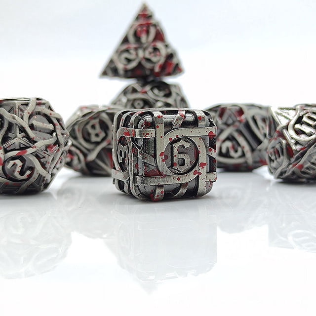 Dados de metal sólido Grupo de corredores Cthulhu COC Dungeons & Dragons dnd Poliedro Digital Choron trpg