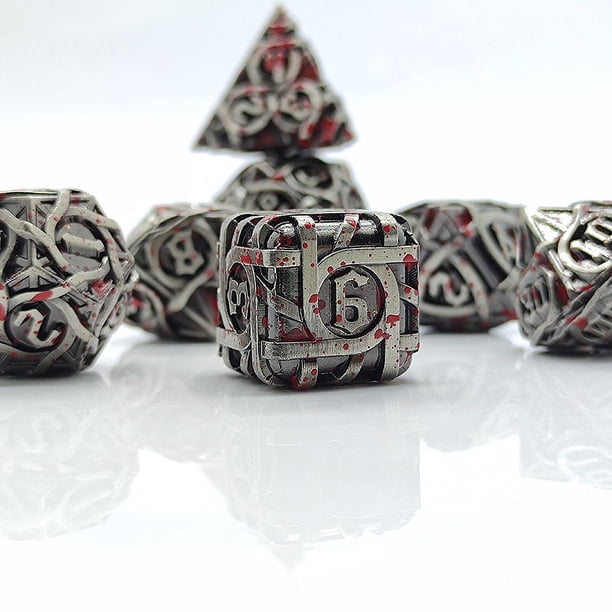 Dados de metal sólido Grupo de corredores Cthulhu COC Dungeons & Dragons dnd Poliedro Digital Choron trpg