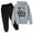 Grey, variant on SonxaHe Toddler Boy's Outfits Letter Print Long Sleeve Hoodie Sweatpants Kids Sports Fall Winter Outfit Set Black,Sized 3-4