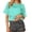 czb# Blue681, variant on CUZIBR Womens Stylish Casual Shirts Hollow Out Cover Up Short Sleeve Round Neck Fashion Mesh Smock Solid Color Crop Tops T Shirt Casual Top Blouse,Green,XL