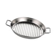 thumbnail image 4 of Bandeja de acero inoxidable para servir, bandeja de almacenamiento, plato reutilizable con asas dobles para ensaladas, entretenimiento, bar, frutas y Plata S, 4 of 8