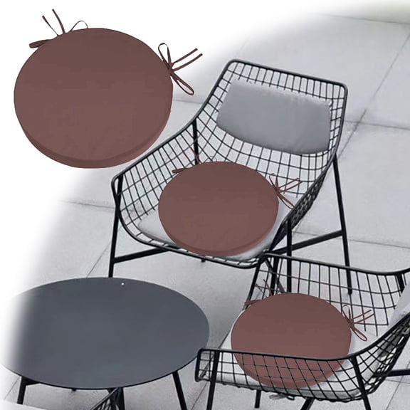 Round Outdoor Chair Cushion for Patio Furniture with Removable Machine Washable Cover and Design