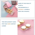 thumbnail image 2 of Vordrassil MC2 Contact Lens Case with Manual Contact Lens Cleaner Machine, Portable Contact Box with Mirror Tweezers Remover Tool Solution Bottle for Daily Outdoor Travel. (Gold), 2 of 8