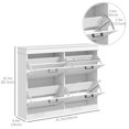 thumbnail image 3 of HOMCOM Armoire à Chaussures Étroite pour Entrée avec Tiroirs Basculants Tablette Ajustable, 3 of 10