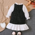 thumbnail image 6 of Sngxgn Girls Dresses Short Sleeve Stretch A-line Solid Color Dress for Toddler(Black,110), 6 of 6