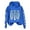 Blue, variant on Women's Skeleton Print Hoodie Long Sleeve Loose Fit Pullover Sweatshirt For Halloween Party Streetwear Casual Outfit Fall Winter Fashion Zip Sweatshirt Women