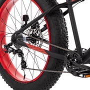 Huffy 26 Maunga Fat Tire Mountain Bike, Fits Riders 60+, Black/Red, Adult, Unisex