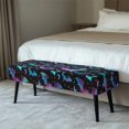 thumbnail image 2 of XYZCANDO Stretch Fabric Bench Covers for Home Hotel, Polyester Spandex Anti Abrasion Dining Room Bench Covers with Easy Install, 2 of 9