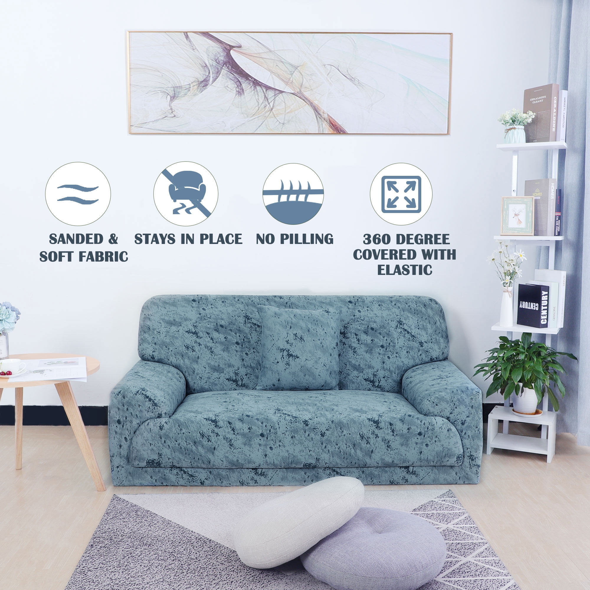 PiccoCasa Couch Covers Chair Covers Sofa Cover Stretch Sofa Slipcover Pattern 7 Loveseat-2 Seater 57"-72"