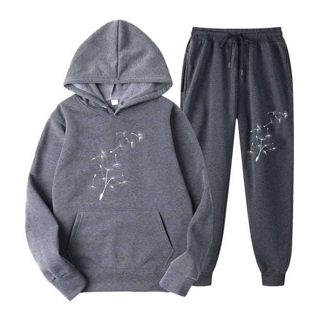 Bowake Womens Sweatsuits Fall 2 Piece Floral Printed Outfits Long Sleeve Pullover Sweatshirt and Sweatpants Tracksuits