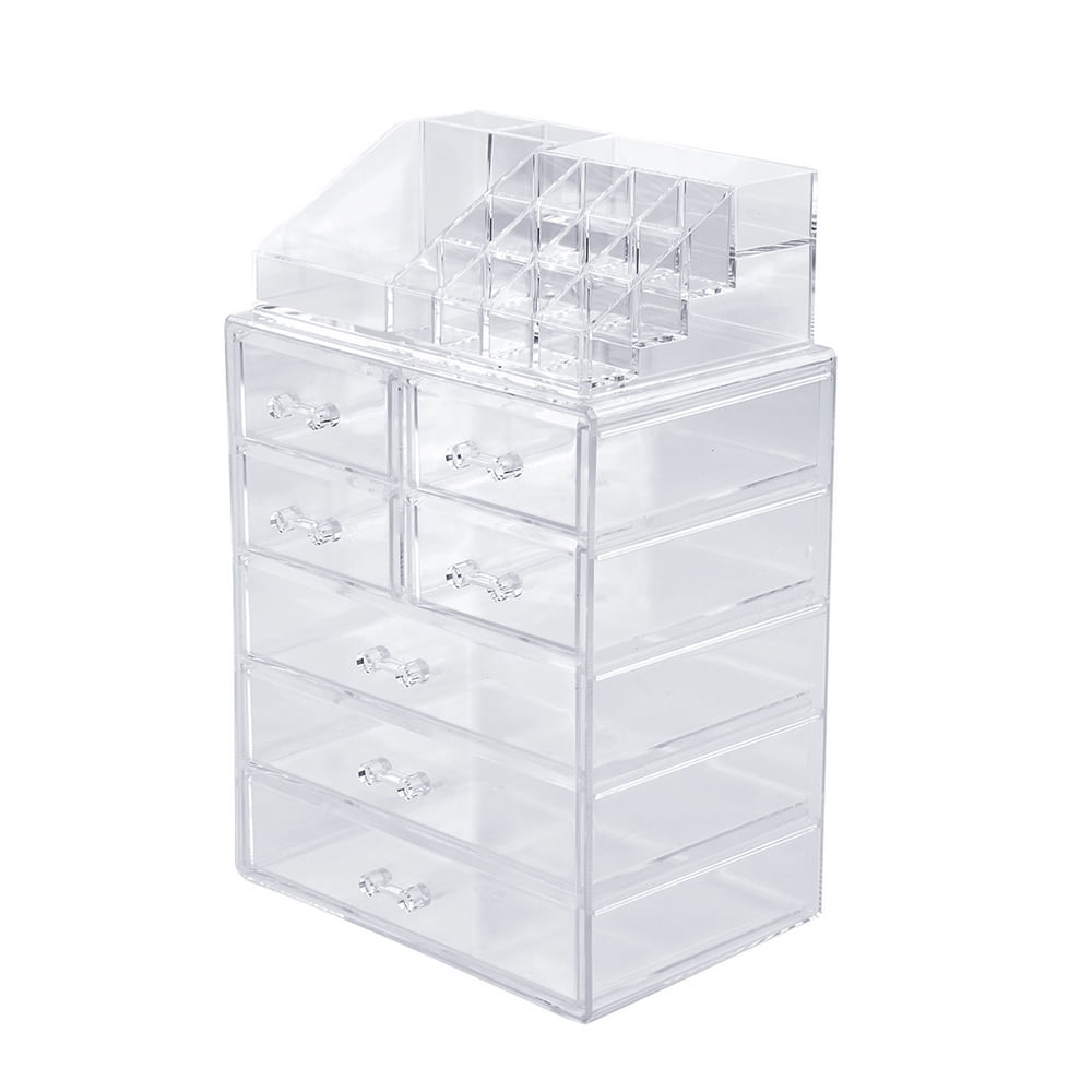 Private Jungle Makeup Organizer Acrylic Cosmetic Storage Drawers and Jewelry Display Box,7 Large Drawers,Transparent Private Jungle Makeup Organizer Acrylic Cosmetic Storage Drawers and Jewelry Display Box,7 Large Drawers,Transparent