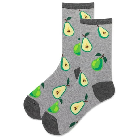 

HotSox Women s Pears Socks 1 Pair Grey Heather Women s 9-11 Shoe