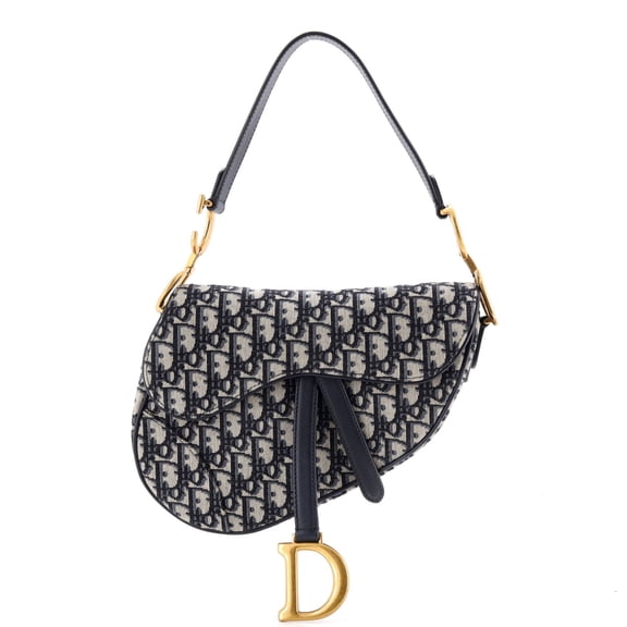 Pre-Owned Saddle Handbag Oblique Canvas Medium By Rebag