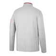 thumbnail image 3 of Men's Colosseum Heathered Gray/Crimson Oklahoma Sooners Country Club Windshirt Quarter-Zip Jacket, 3 of 3