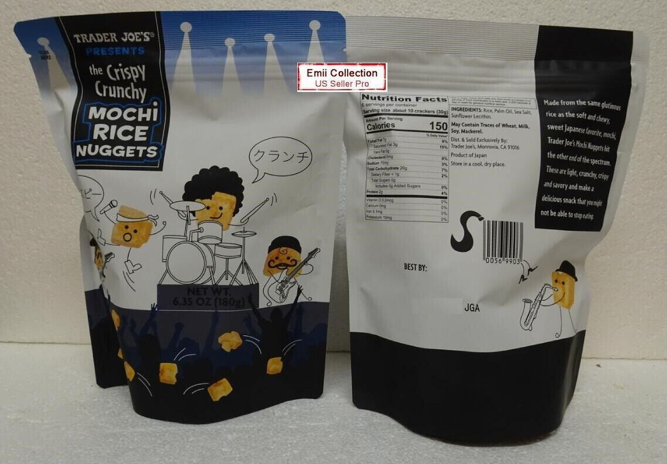 Trader Joe’s Crispy Crunchy Original Mochi Rice Nuggets 6.35oz 180g (3 Bags)