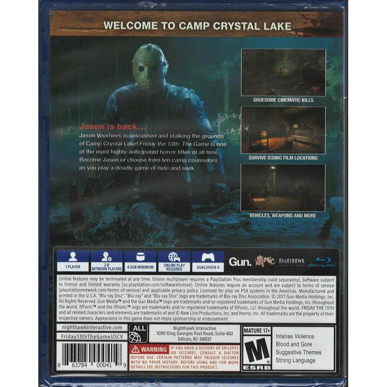 Friday The 13th: The Game PS4 (Brand New Factory Sealed US Version)  PlayStation 