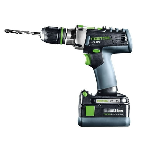 Festool 564597 18-Volt 4-Speed 5.2-Ah Quadrive Cordless Li-Ion Hammer Drill Set