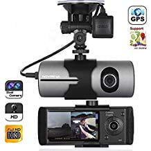 [US Stock] NOVPEAK 2.7 Inch TFT LCD Full HD Front & Rear Dual Camera Vehicle Car DVR Dash Cam Recorder (Best Cam For Stock 103 Harley)