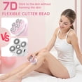 thumbnail image 2 of Electric Razors for Women, 7D Electric Shaver for Women, IPX6 Waterproof with Fast Charge, LED Display, Magnetic Heads, Pink, 2 of 7