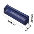 thumbnail image 2 of Djunllk Pencil Pouch - Cylindric Minimalist Mesh Zipper Pouch Lightweight Portable Small Pencil Bag for Travel Office Stationary Organization, 2 of 2
