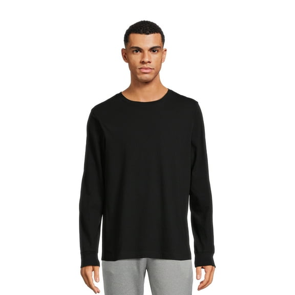 George Men's Crewneck Tee with Long Sleeves, Sizes XS-3XLT