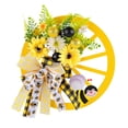 thumbnail image 2 of Esquirla Artificial Flowers Sign Bee Bowknot Garden Party Wreath Front Door, 2 of 8