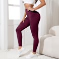 thumbnail image 5 of Yoga Pants JIANLAI Womens High Waist Seamless Full‑Length Leggings With Side Pockets, High Stretch Tummy Control Workout Pants,Textured Knit Breathable Non‑See‑Through Yoga Leggings, 5 of 7