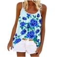 thumbnail image 2 of Qiopertar Mode Blouse d'Été Sans Manches à Col Rond Imprimé Décontracté Offres de la Semaine Liquidation à Moins de 5$ jusqu'à 90 % de Réduction, 2 of 5