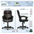 thumbnail image 2 of Serta Manager PureSoft Leather Executive Office Chair, Roasted Chestnut, 2 of 13