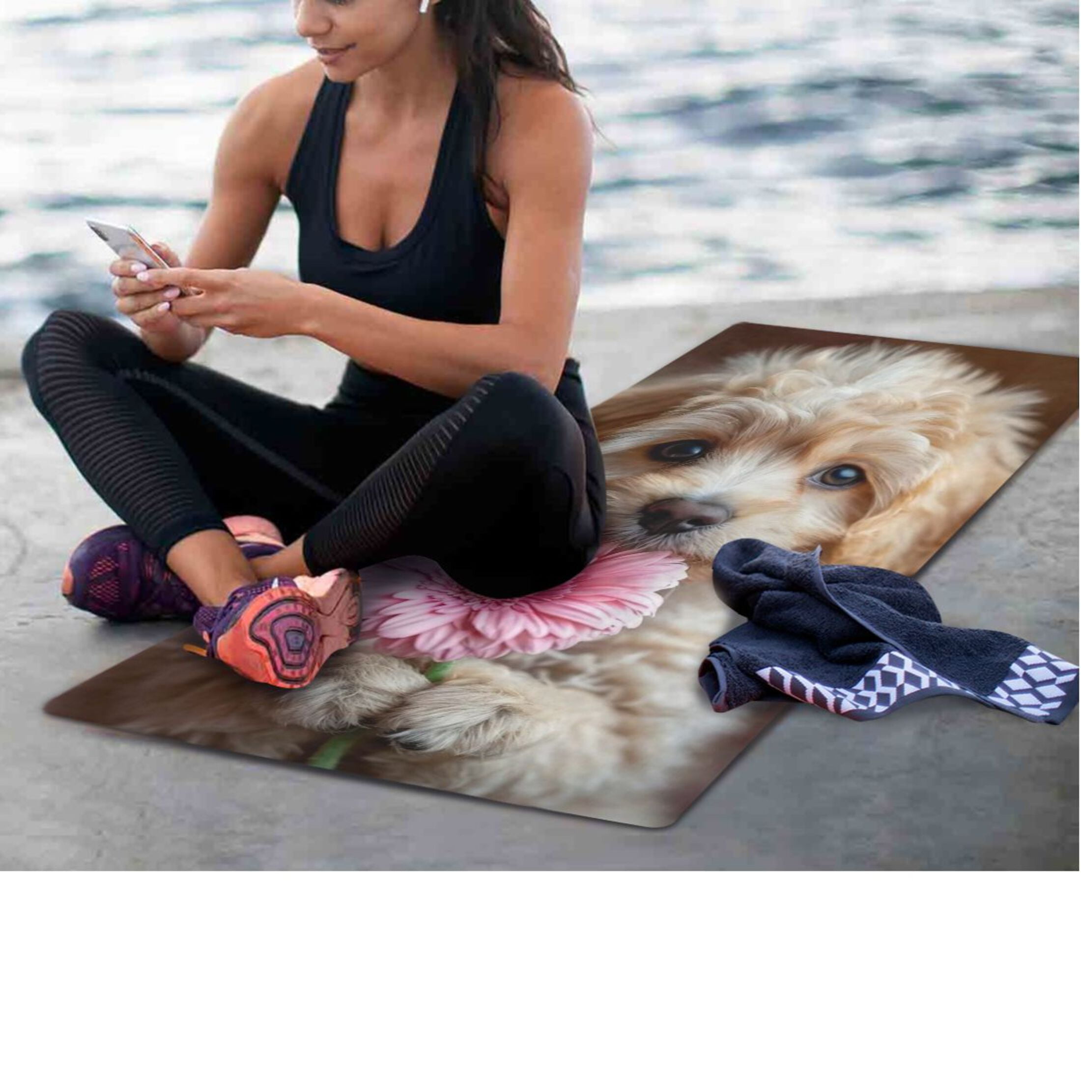 BZSMCE Yoga Mat Women Fitness Mat Blossom Buddy Pattern