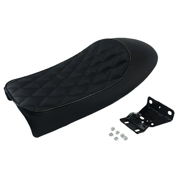 -Rennfahrer Asiento Brat Style Vintage Reemplazo De ín De Silla De Para Motos , Negro Yotijar Asiento Hump Styling Cafe Racer