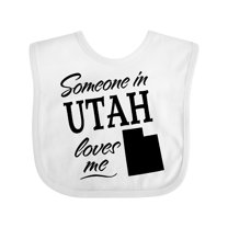 Inktastic Someone in Utah Loves Me Boys or Girls Baby Bib