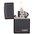 thumbnail image 3 of Zippo Black Matte with Red Border Pocket Lighter, 3 of 5